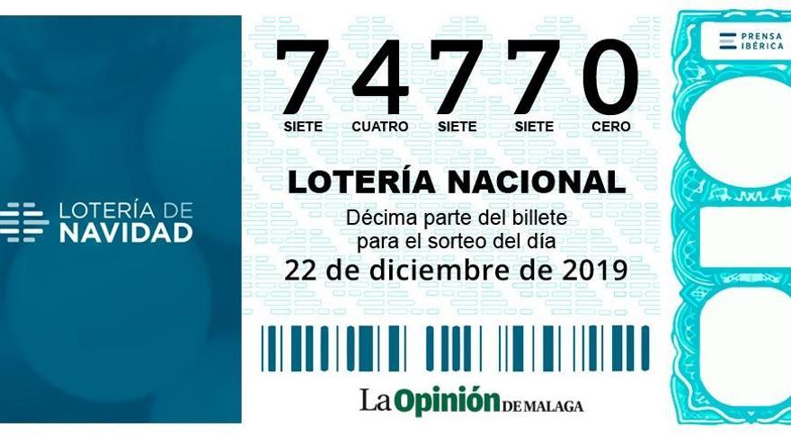 El 74770, un quinto premio toca en Málaga