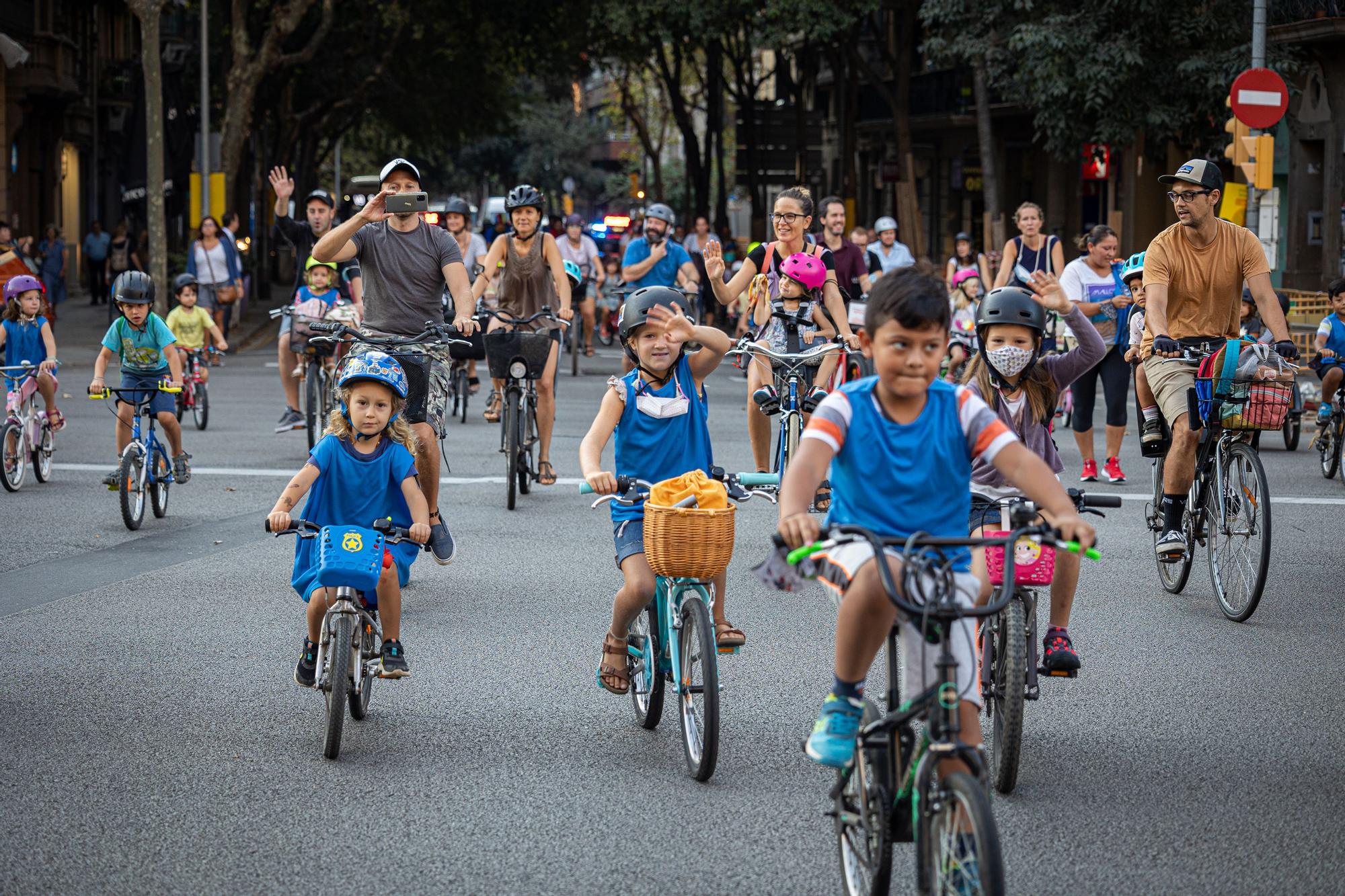 Pelotón ciclista para ir al cole