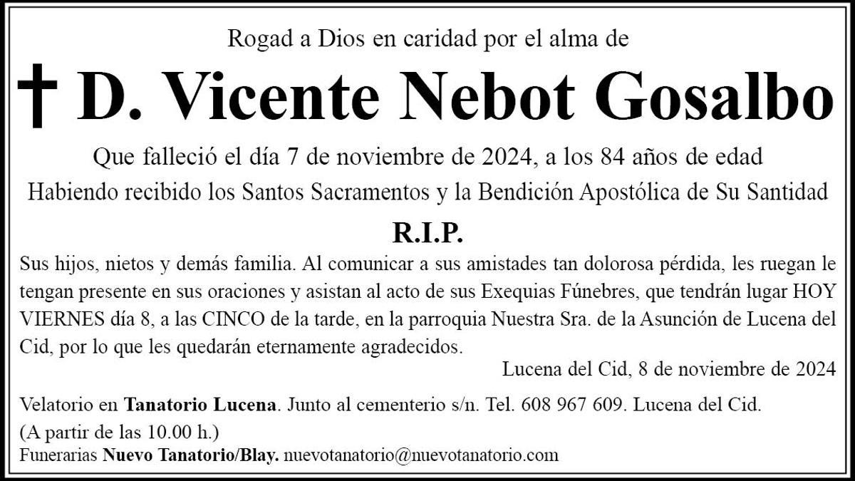D. Vicente Nebot Gosalbo