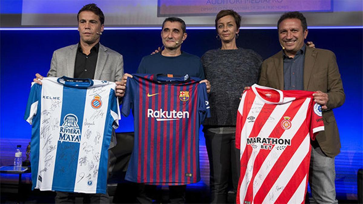 Valverde, Rubi y Eusebio Sacristán homenajean a Cruyff
