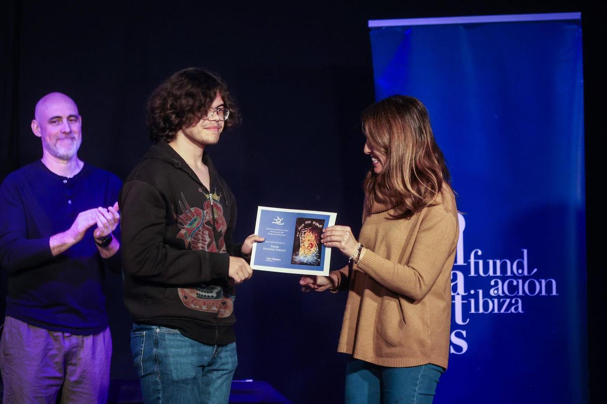 Daniel Martínez, uno de los estudiantes premiados en el concurso narrativo.