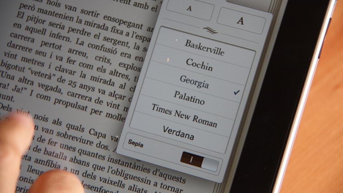 Libro digital en un e-reader.