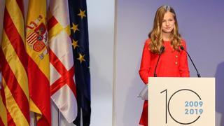 Leonor, en un impecable catalán: "Catalunya siempre ocupará un lugar especial en mi corazón"