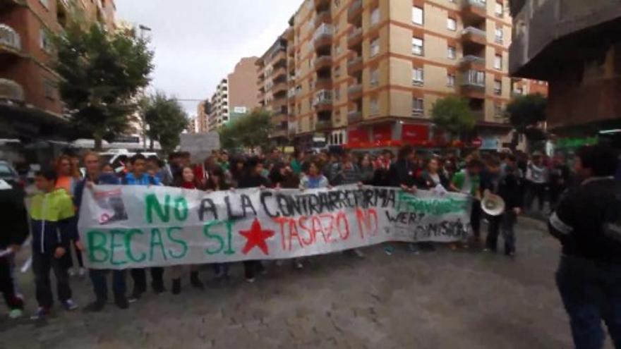 Medio millar de estudiantes se manifiesta en Zamora contra la Lomce
