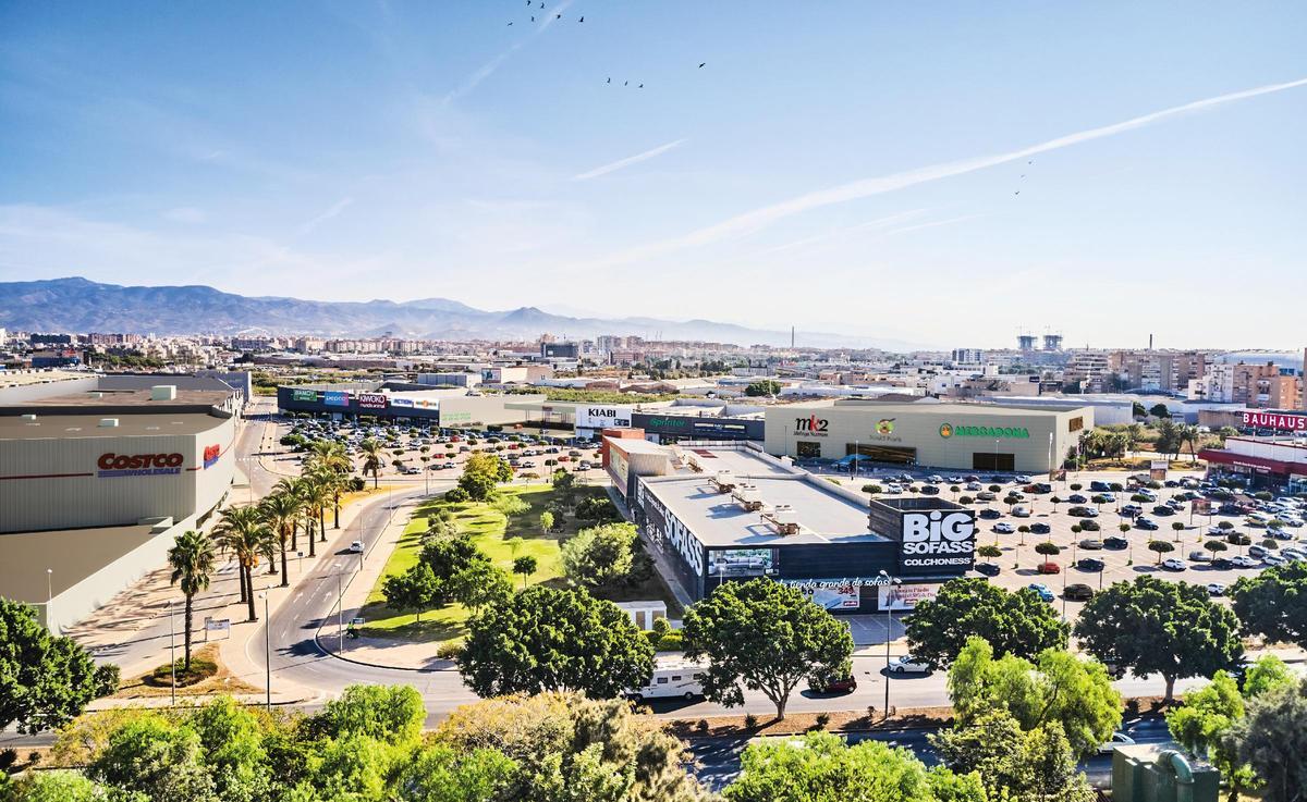 Infografía del nuevo edificio de Costco en el parque comercial Málaga Nostrum.