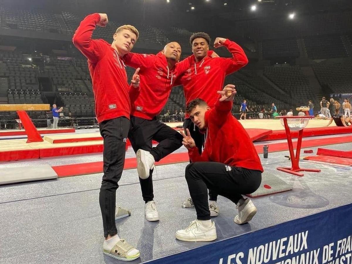 El equipo masculino español: Joel Plata, Nicolau Mir, Rayderley Zapata y Thierno Diallo.