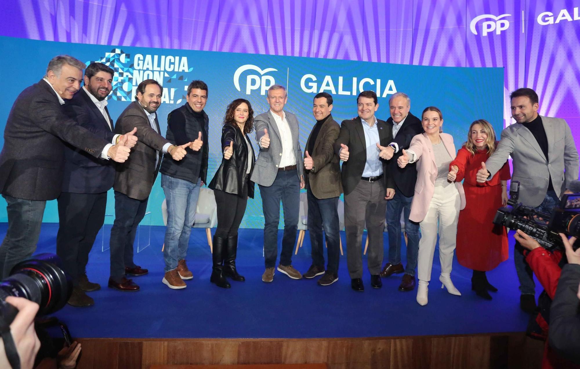 Rueda recibe en A Coruña el poyo de los líderes autonómicos del PP
