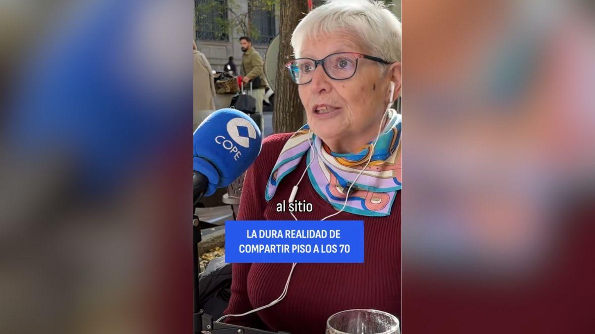 Tomasa Alberto, jubilada de 70 años que vive en un piso compartido