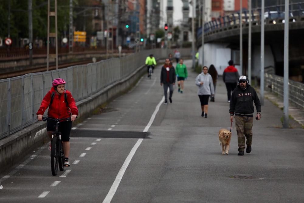 Primer día para poder salir a hacer deporte por tramos horarios en Asturias