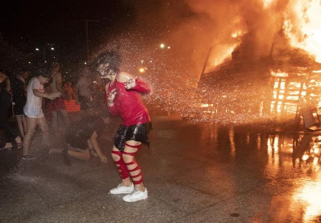 Celebración del San Juan en Vigo.