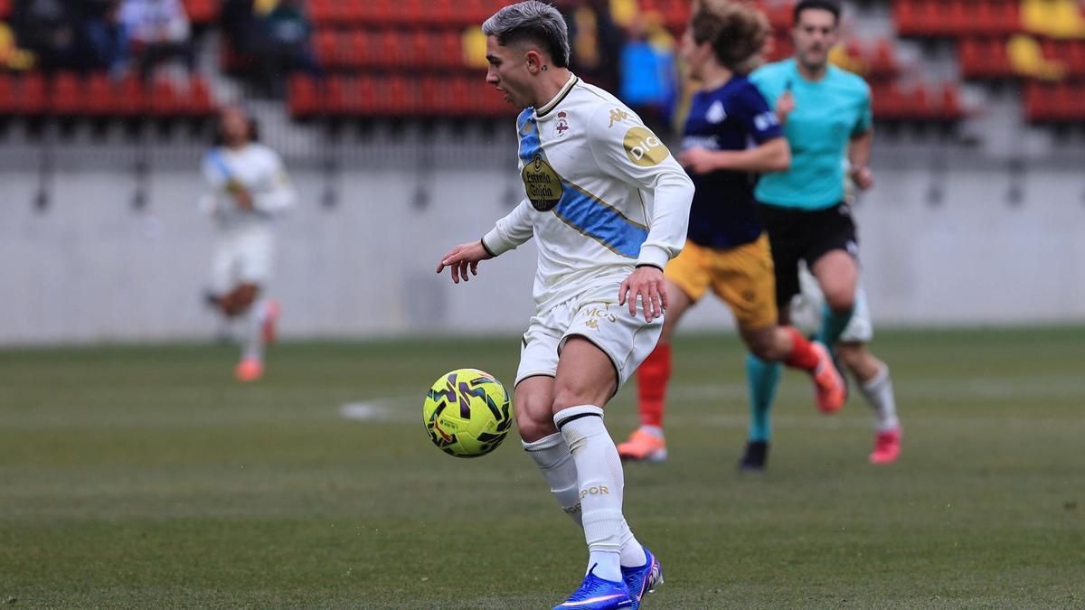 Yeremay, ante el Andorra con el Deportivo