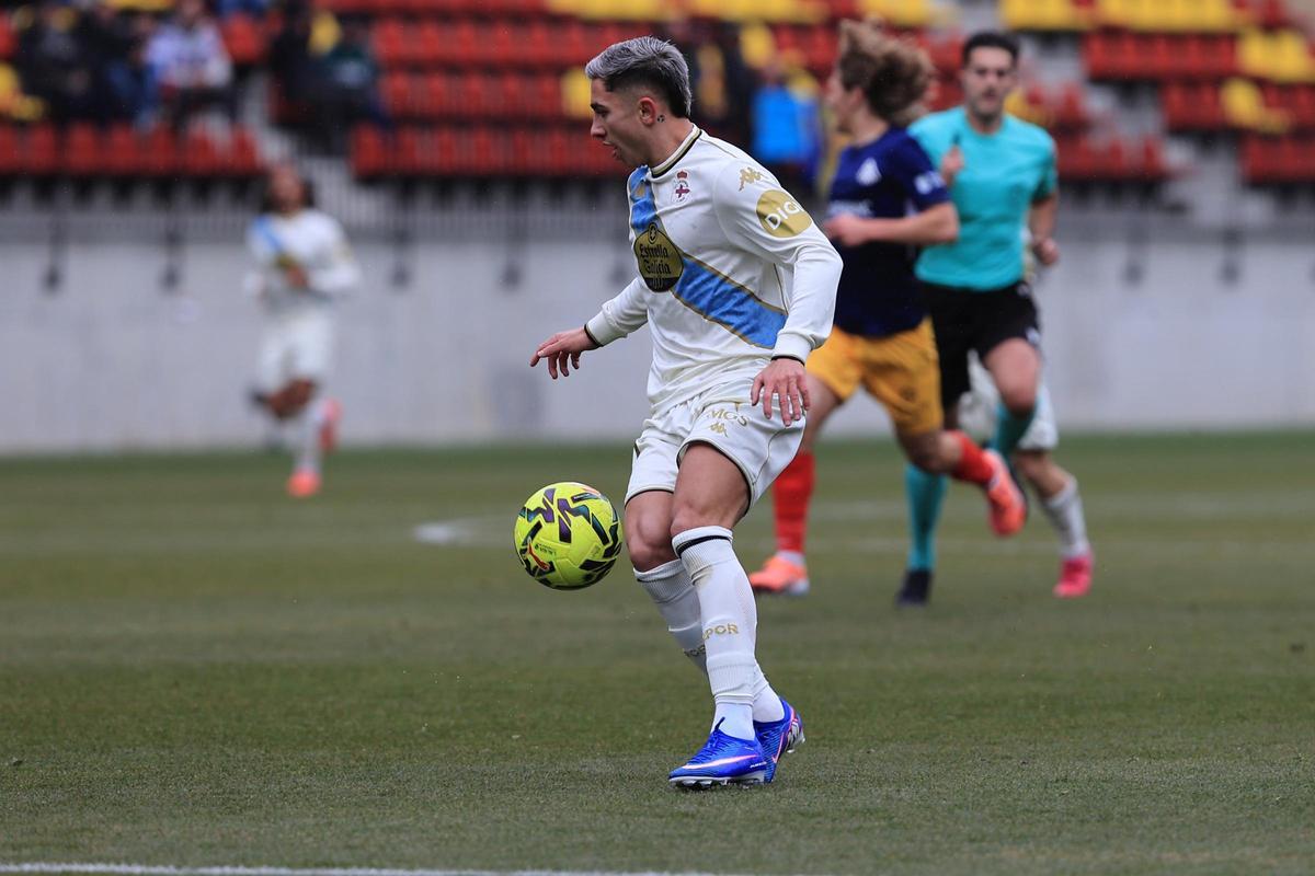 Yeremay, ante el Andorra con el Deportivo