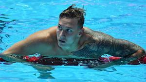 Caeleb dressel, tras imponerse en los 50 libres en Gwangju.