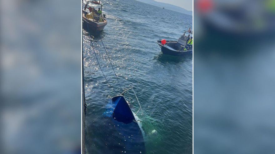 La lancha de recreo 'Faneca Brava' se hunde de madrugada en Ons.