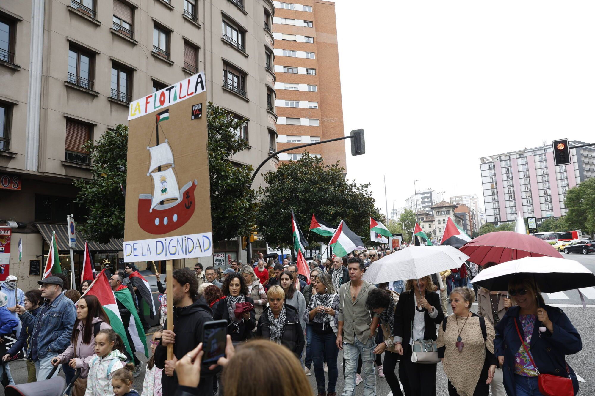 Manifestación a favor de Palestina.