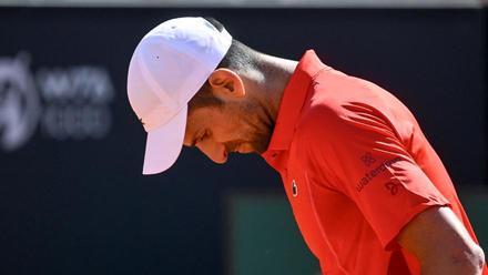 Novak Djokovic, en su derrota ante Alejandro Tabilo en Roma