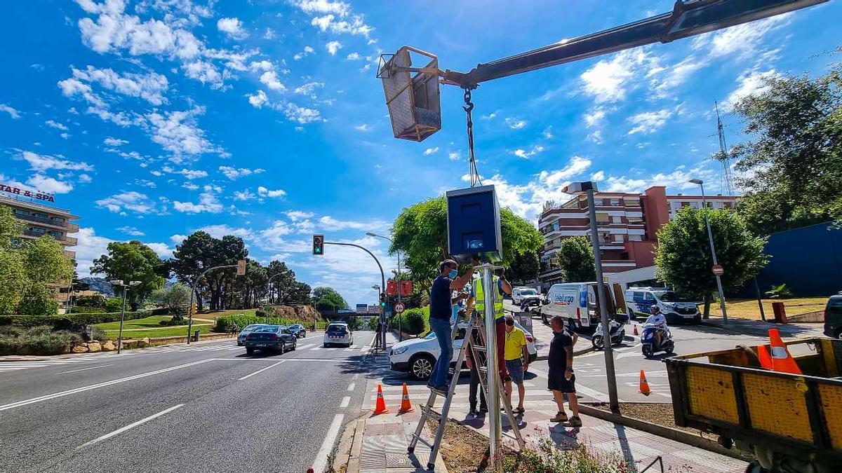 Instal·lació d&#039;un radar de trànsit a Lloret de Mar