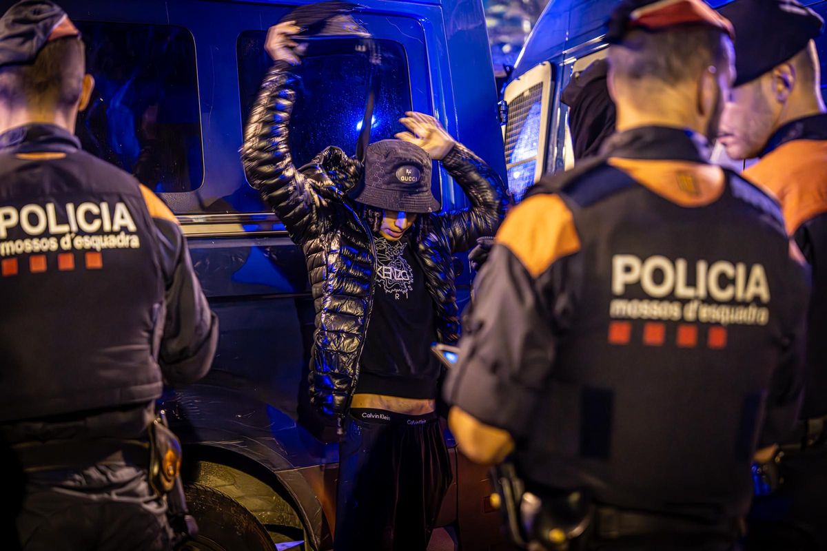 El dispositivo de seguridad durante la noche de fiestas de La Mercè.
