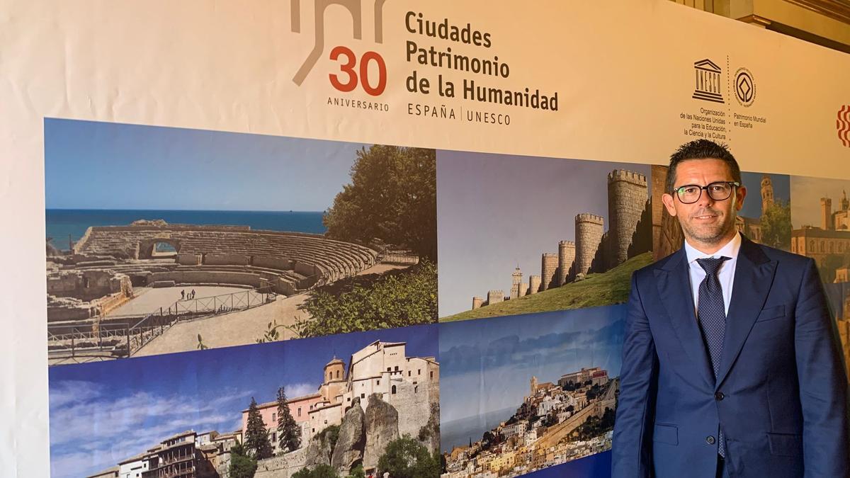 El alcalde de Ibiza durante posa durante el evento de las ciudades Patrimonio de la Humanidad