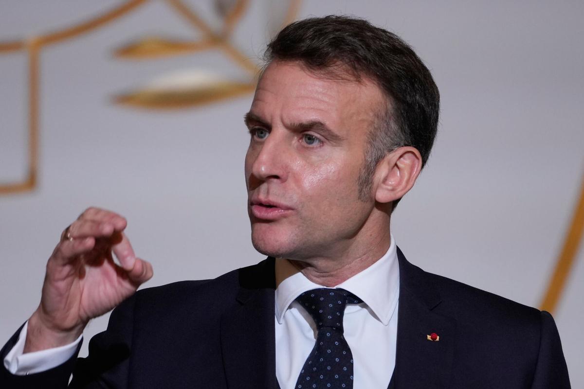 El presidente de Francia, Emmanuel Macron, este jueves.