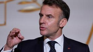 El presidente de Francia, Emmanuel Macron, este jueves.