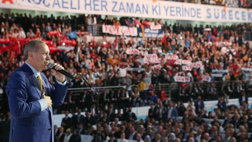 Recep Tayyip Erdogan ofrece un mitin este domingo.