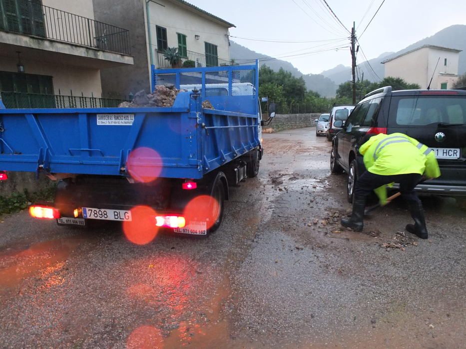 Récord histórico de lluvias en Sóller: 191 litros por metro cuadrado en 12 horas