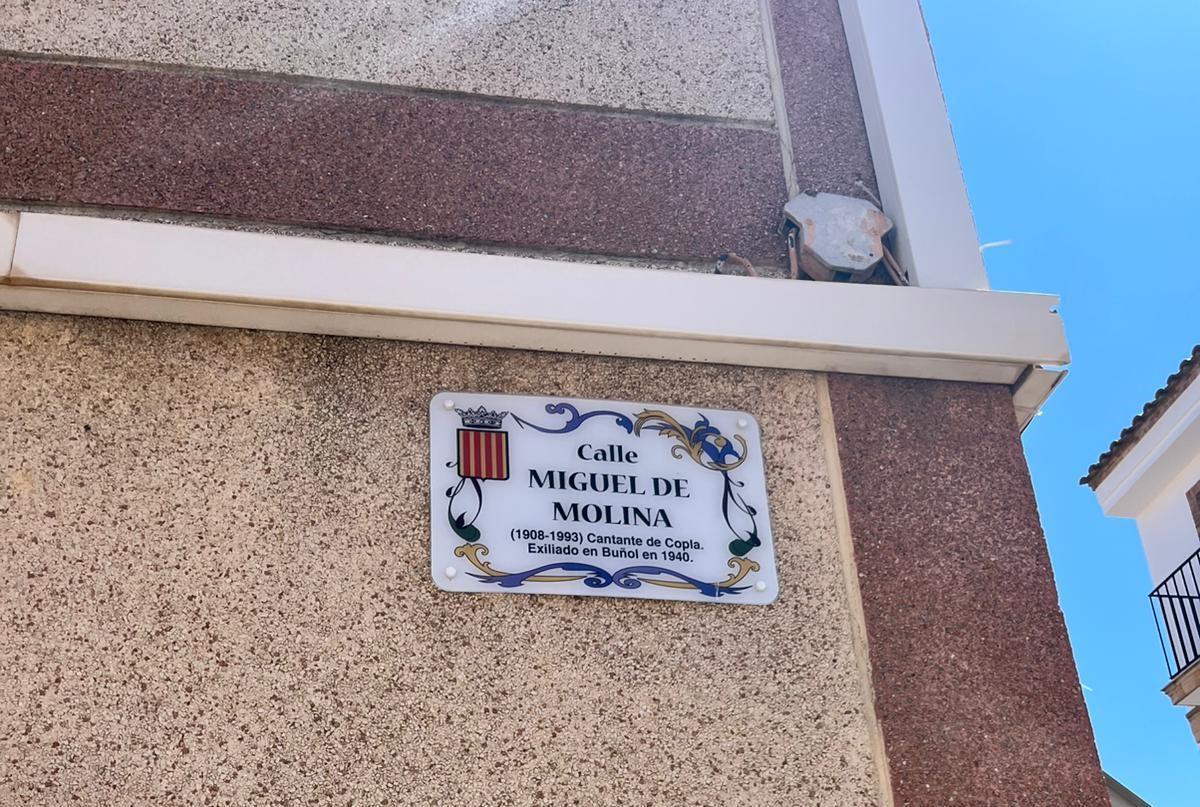 Calle Miguel de Molina en Buñol.