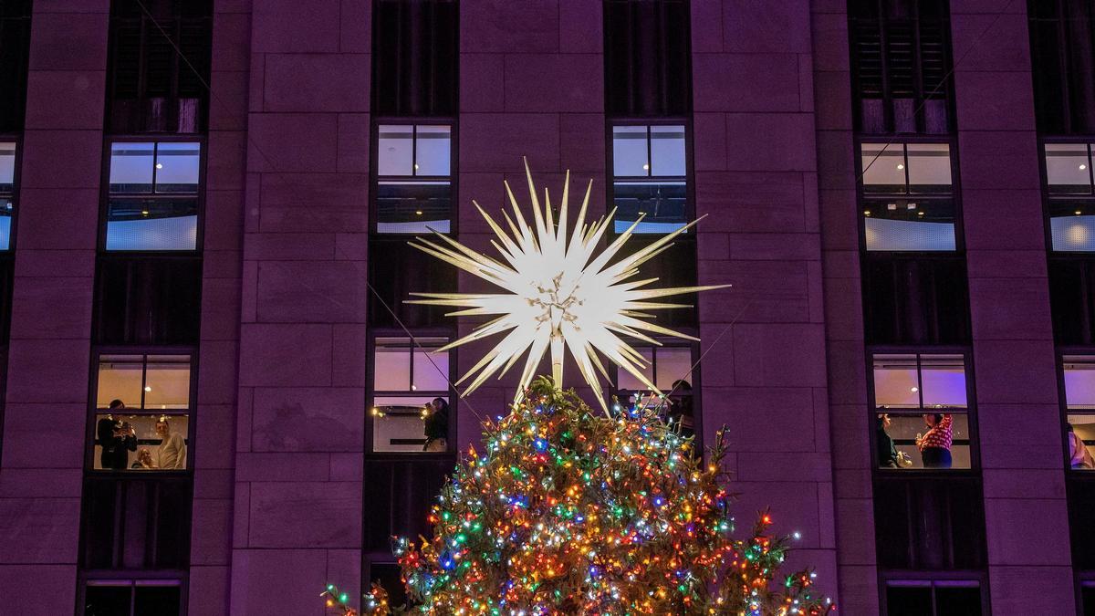 Iluminación del árbol de Navidad del Rockefeller Center en Nueva York