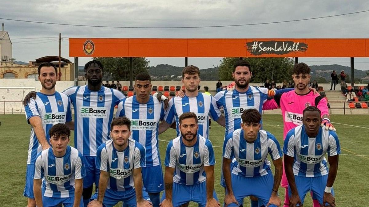 Once inicial del CF Gandia en su último partido de Liga