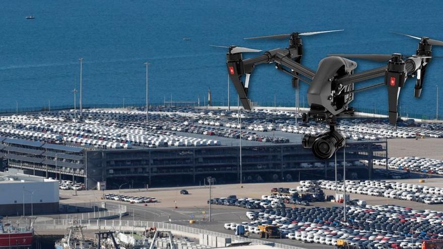 Los drones toman el puerto vigués