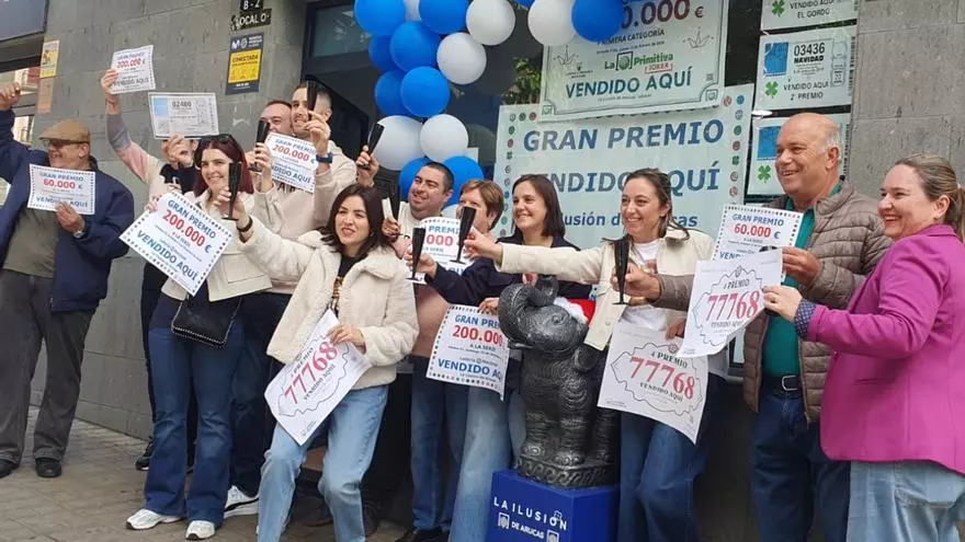 Un cuarto premio de la Lotería Nacional, el 77768, cae en Canarias