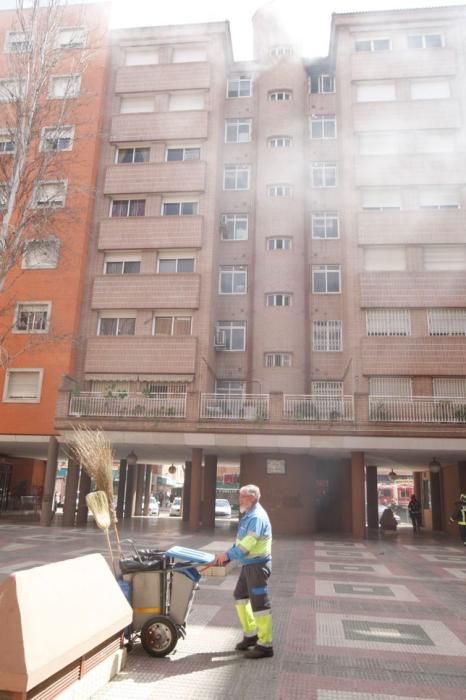 Incendio en una casa en San Antón