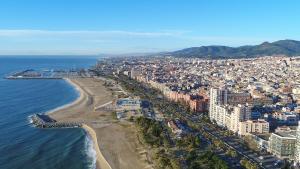 Vista aèria del front marítim de Mataró
