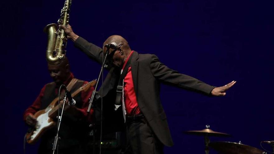 Maceo Parker, en su saludo al público asturiano.