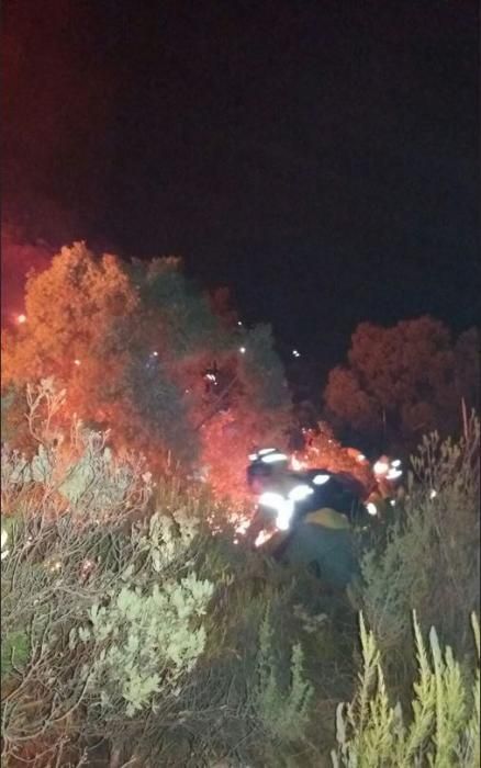 Incendio forestal en la zona de La Concha en Marbella