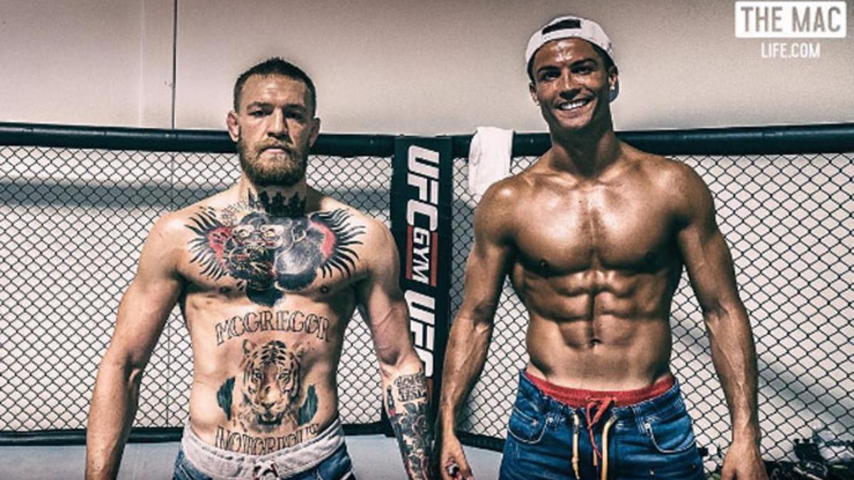 Cristiano Ronaldo, junto a McGregor