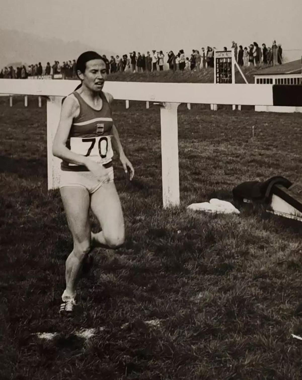 Carme Valero, en el Campeonato del Mundo de Chepstow de 1975 queu ganó