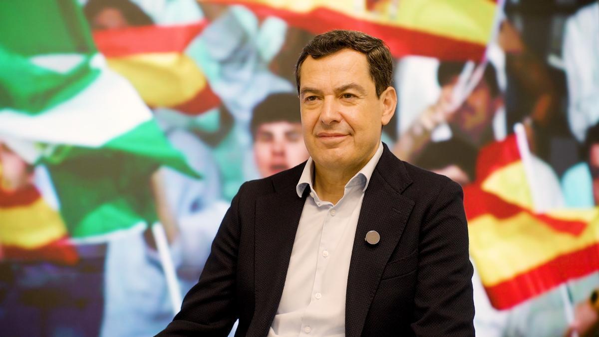 VÍDEO | Entrevista a Juanma Moreno: "Vamos a ver cómo después de las andaluzas le van a dar el 100% de IRPF a Cataluña"
