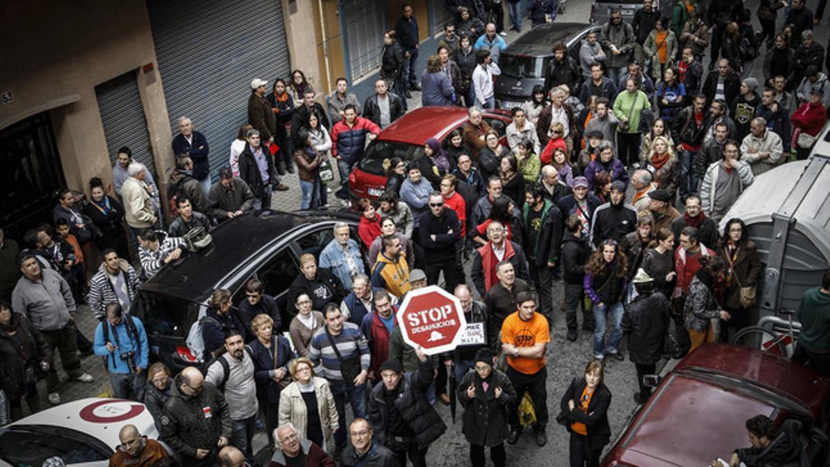 Manifestación contra los desahucios en Valencia.