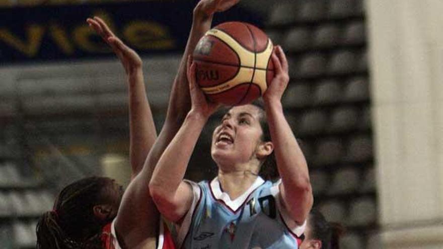 Maja Miljkovic, en un partido en As Travesas.