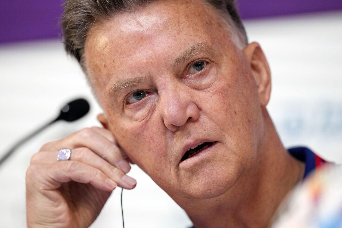 Van Gaal, en una rueda de prensa en diciembre de 2022.