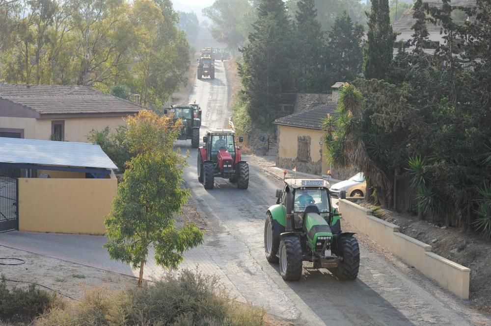 La protesta de agricultores a su paso por el Garru