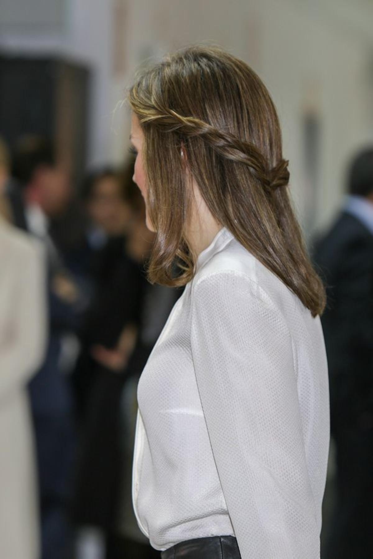 Las trenzas de doña Letizia en las instalaciones de Grupo Zeta