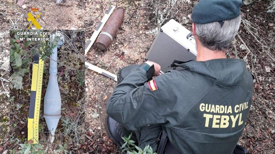 La Guardia Civil destruye dos peligrosos artefactos explosivos en Montelarreina