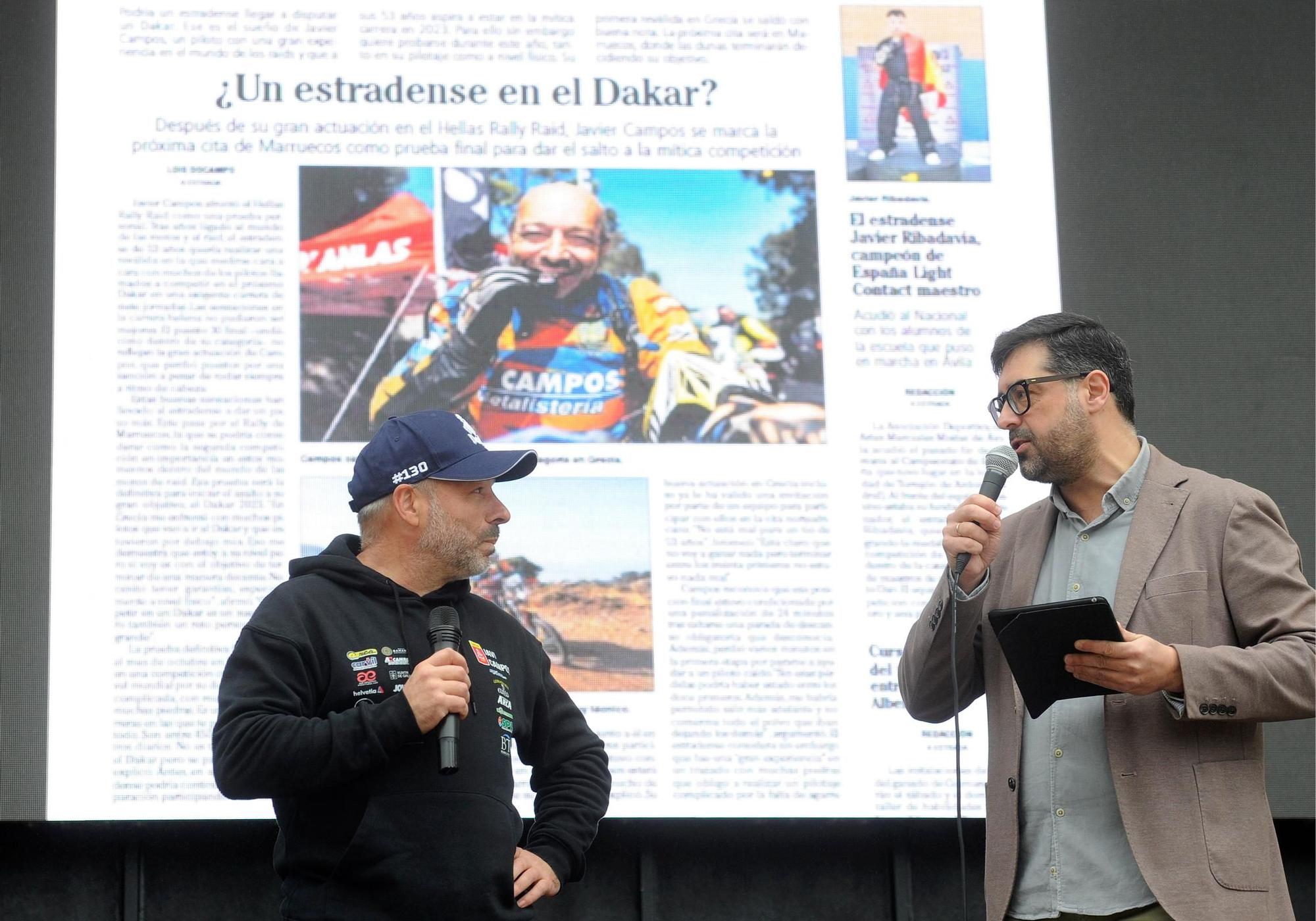 A Estrada recibe a Javier Campos, su héroe en el Dakar