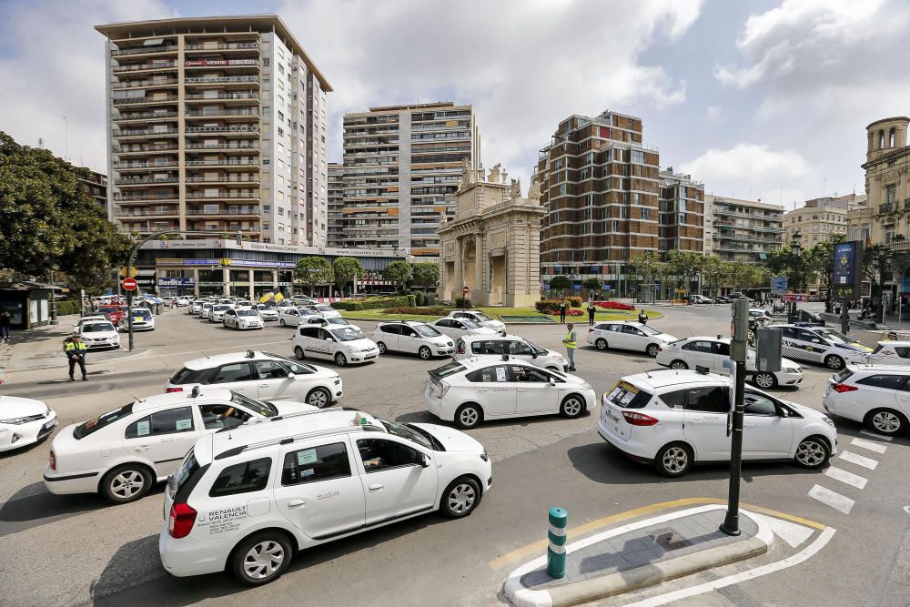 La protesta en pleno centro de la ciudad.