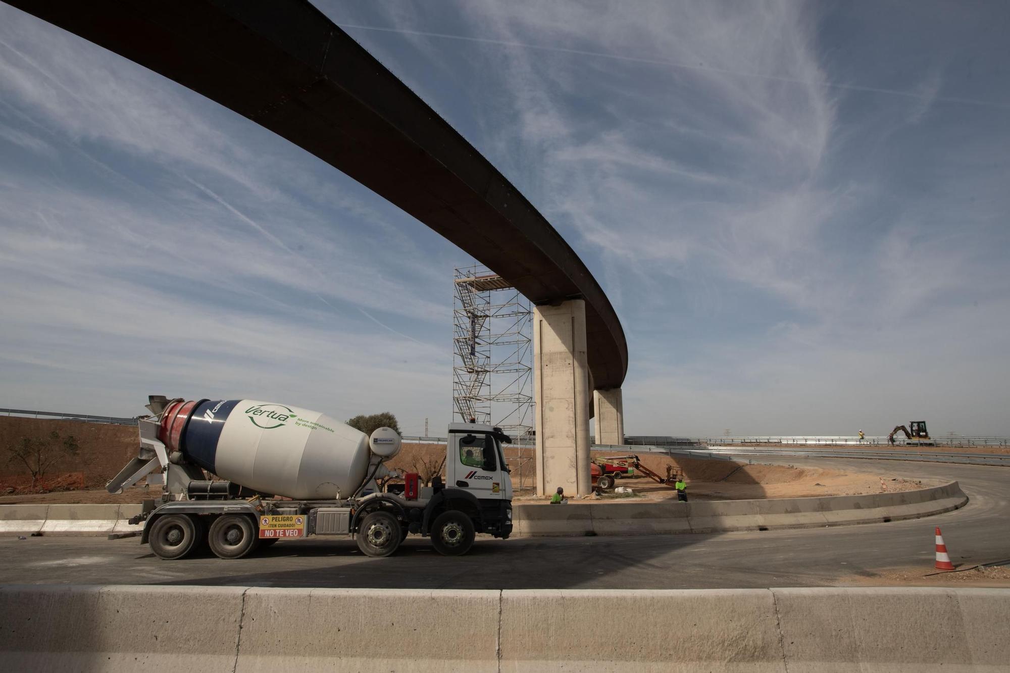 Obras de los accesos al aeropuerto de Manises