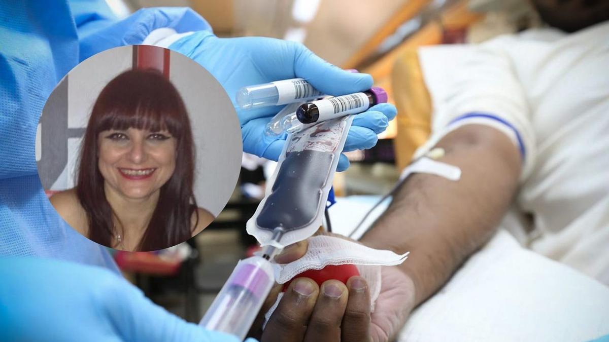 Donación de médula ósea. María Victoria en el círculo.