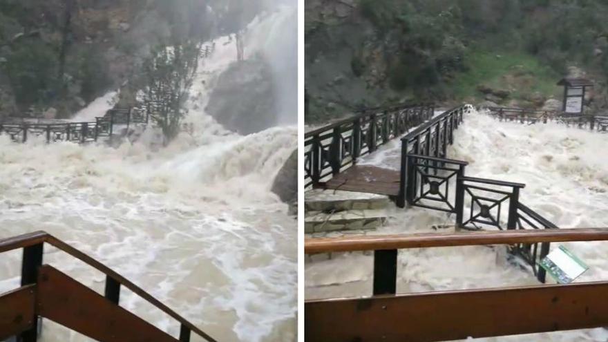 Crecida en el río Algar por el temporal